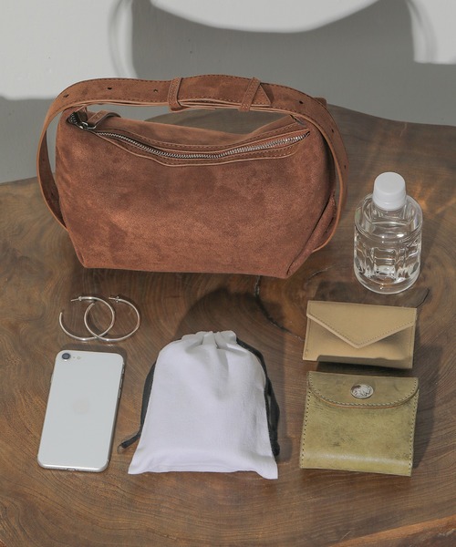 スウェード調 ハンド ショルダー マルチ ショルダーバッグ（ショルダーバッグ）｜en CAnAF（エンカナフ）