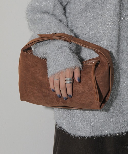 スウェード調 ハンド ショルダー マルチ ショルダーバッグ（ショルダーバッグ）｜en CAnAF（エンカナフ）