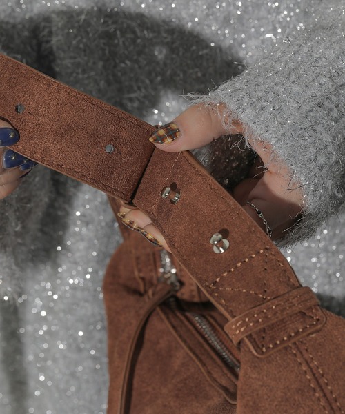 スウェード調 ハンド ショルダー マルチ ショルダーバッグ（ショルダーバッグ）｜en CAnAF（エンカナフ）