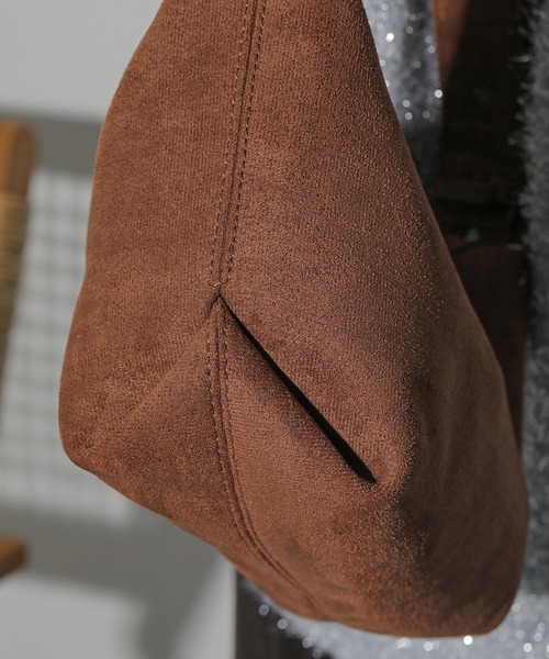 スウェード調 ハンド ショルダー マルチ ショルダーバッグ（ショルダーバッグ）｜en CAnAF（エンカナフ）