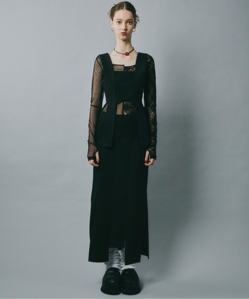 人気特価激安 2way half lace tops / ハーフレーストップス（Tシャツ トップス
