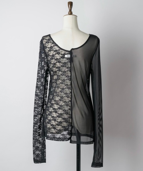 2way half lace tops / ハーフレーストップス 2way half lace tops / ハーフレーストップス（Tシャツ