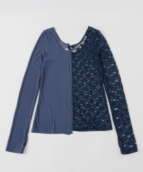 2way half lace tops / ハーフレーストップス（Tシャツ