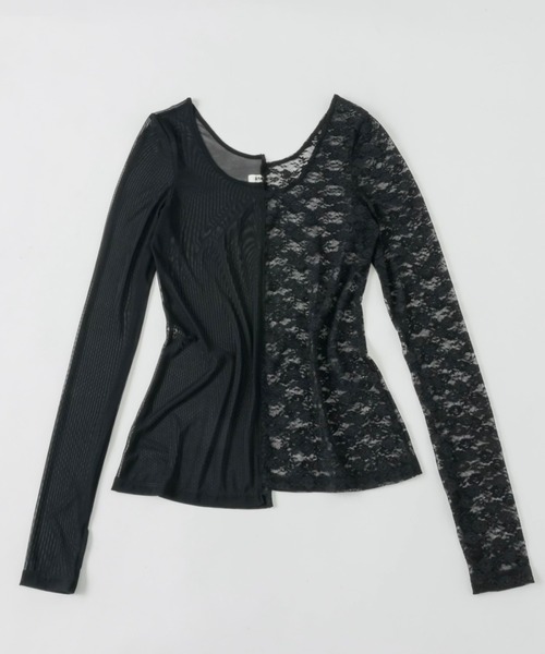 2way half lace tops / ハーフレーストップス 2way half lace tops / ハーフレーストップス（Tシャツ