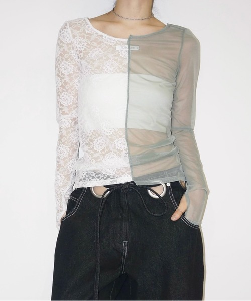 musubore トップス レーストップス rose YUMIKATSURAforCELFORD】ローズレーストップス(ブラウス・シャツ