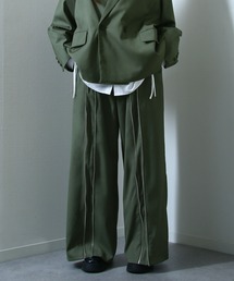 Nilway ワイドジップスラックス　Sサイズ Nilway スラックス 2way フロント ダブルジップ ワイド フレア