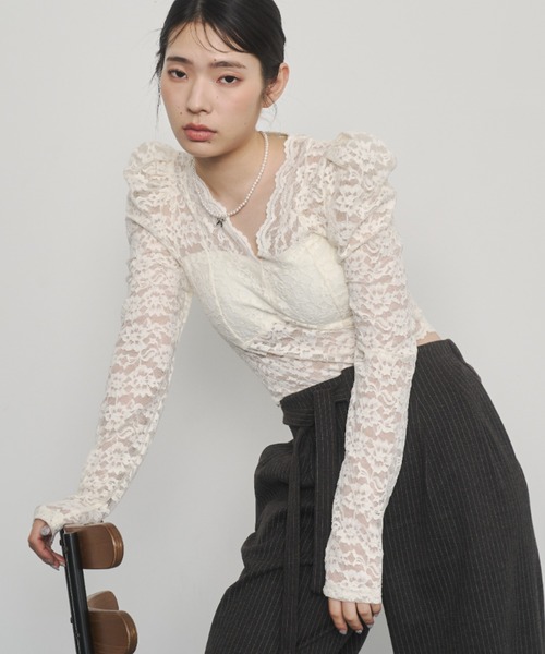 値下げJNHearts レースブラウス　Lace Fluffily blouse JNHearts レースブラウス Lace Fluffily blouse