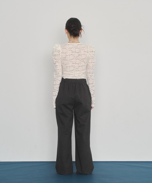 Happy John（ハッピージョン）の「lace blouse/レースブラウス[カップ付き]（シャツ/ブラウス・レディース・ブラック/ホワイト・FREE）」の22枚目の写真