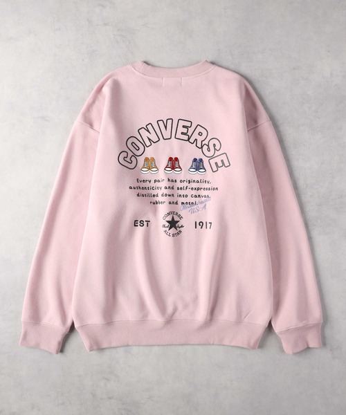 CONVERSE（コンバース）の「CONVERSE(コンバース)【レディース】裏起毛クルースウェット（スウェット・レディース・ブラック/ピンク/キナリ・M/L/XL/S）」の7枚目の写真