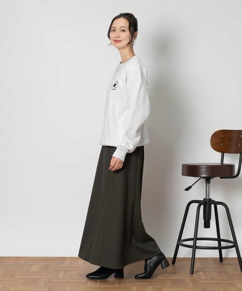 CONVERSE（コンバース）の「CONVERSE(コンバース)【レディース】裏起毛クルースウェット（スウェット・レディース・ブラック/ピンク/キナリ・M/L/XL/S）」の9枚目の写真