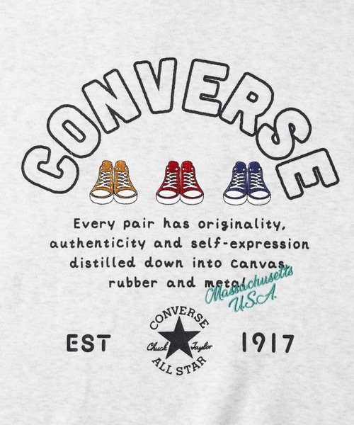 CONVERSE（コンバース）の「CONVERSE(コンバース)【レディース】裏起毛クルースウェット（スウェット・レディース・ブラック/ピンク/キナリ・M/L/XL/S）」の13枚目の写真