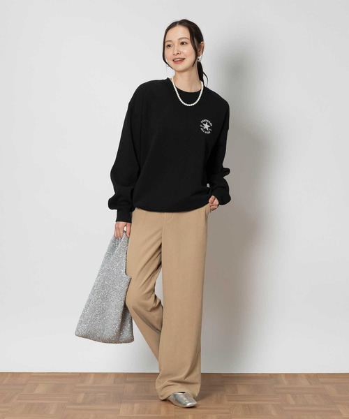 CONVERSE（コンバース）の「CONVERSE(コンバース)【レディース】裏起毛クルースウェット（スウェット・レディース・ブラック/ピンク/キナリ・M/L/XL/S）」の20枚目の写真