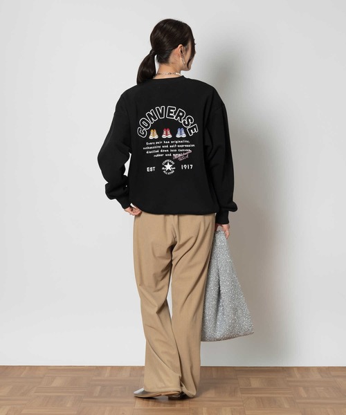 CONVERSE（コンバース）の「CONVERSE(コンバース)【レディース】裏起毛クルースウェット（スウェット・レディース・ブラック/ピンク/キナリ・M/L/XL/S）」の22枚目の写真