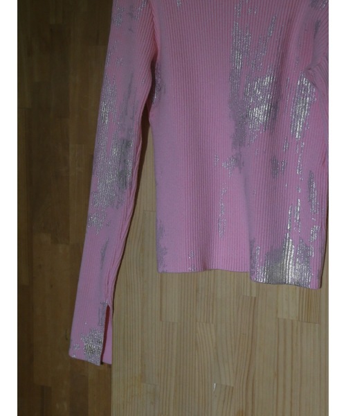 Katrin TOKYO（カトリーントーキョー）の「foil rib turtle knit（ニット/セーター・レディース・ピンク/チャコールグレー・FREE/XS）」の3枚目の写真