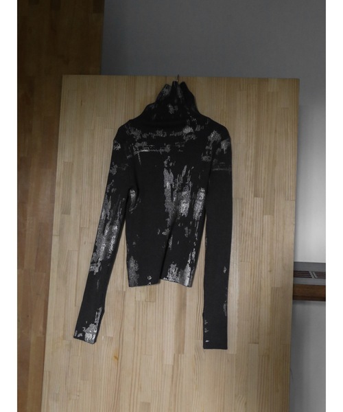 Katrin TOKYO（カトリーントーキョー）の「foil rib turtle knit（ニット/セーター・レディース・ピンク/チャコールグレー・FREE/XS）」の4枚目の写真