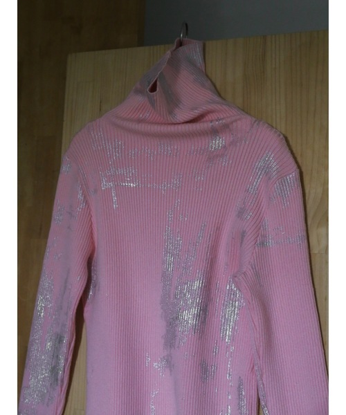 Katrin TOKYO（カトリーントーキョー）の「foil rib turtle knit（ニット/セーター・レディース・ピンク/チャコールグレー・FREE/XS）」の7枚目の写真