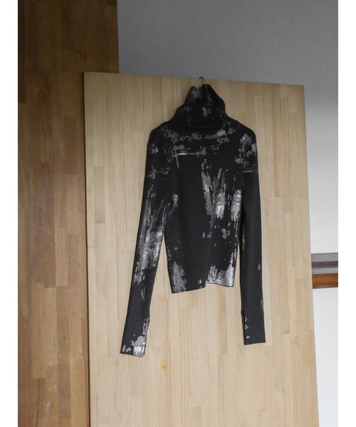 Katrin TOKYO（カトリーントーキョー）の「foil rib turtle knit（ニット/セーター・レディース・ピンク/チャコールグレー・FREE/XS）」の6枚目の写真