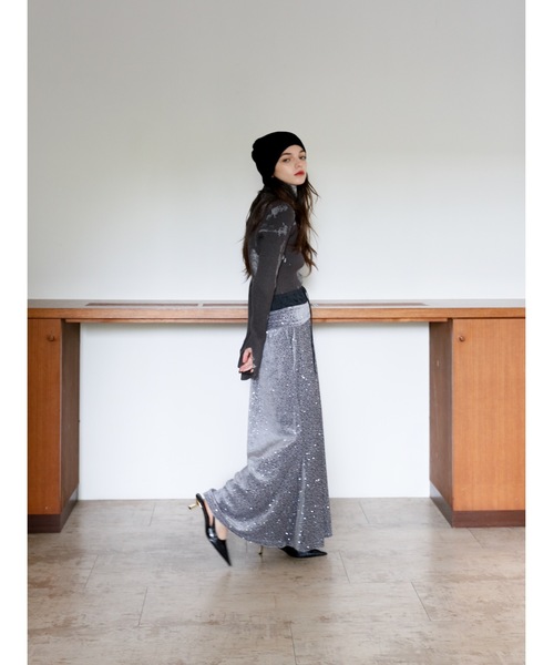 Katrin TOKYO（カトリーントーキョー）の「foil rib turtle knit（ニット/セーター・レディース・ピンク/チャコールグレー・FREE/XS）」の12枚目の写真