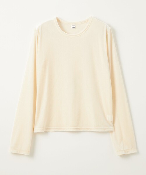 CITEN（シテン）の「＜CITEN＞ベロアコンパクトロンT（Tシャツ/カットソー・レディース・ライトブルー/オフホワイト/ブラック・FREE）」の15枚目の写真