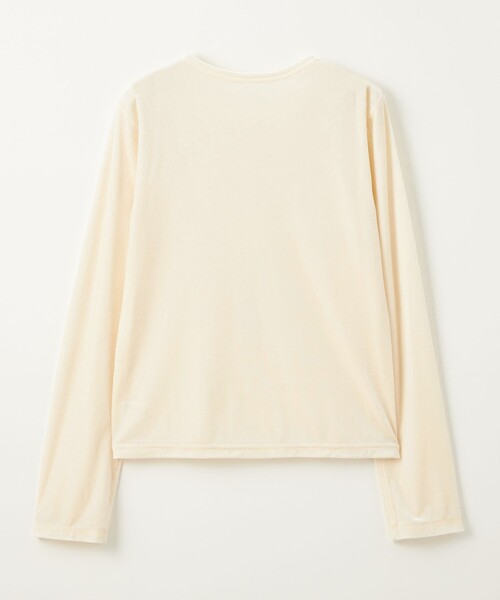 CITEN（シテン）の「＜CITEN＞ベロアコンパクトロンT（Tシャツ/カットソー・レディース・ライトブルー/オフホワイト/ブラック・FREE）」の16枚目の写真