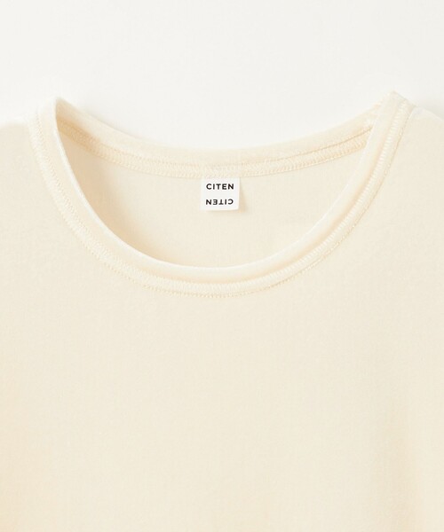 CITEN（シテン）の「＜CITEN＞ベロアコンパクトロンT（Tシャツ/カットソー・レディース・ライトブルー/オフホワイト/ブラック・FREE）」の17枚目の写真