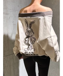 GYDA | BICOLOR POSH BUNNY Vネックスウェットトップス(スウェット)