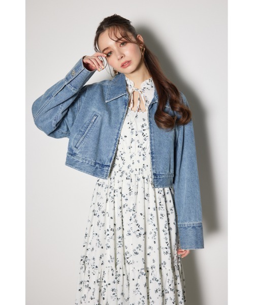 rienda（リエンダ）の「ステンカラーデニムジャケット（デニムジャケット・レディース・ブルー・SMALL/MEDIUM）」の13枚目の写真