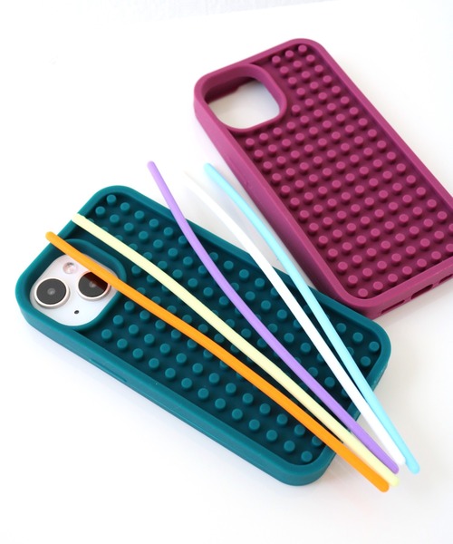 macaroni edge(マカロニエッジ)の「〈macaroni edge/マカロニエッジ〉iPhoneケース ラインアート ドットシリコンケース (iphone13/14/15/16/16pro)(スマホケース/カバー・レディース・ネイビー/バーガンディー・iPhone 13/iPhone 14/iPhone 15/iPhone 16/iPhone 16 Pro)」の6枚目の写真