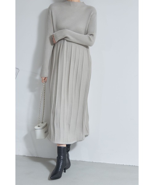 ウエスト切替ニットワンピース（ワンピース）｜&. NOSTALGIA（アンドドットノスタルジア）