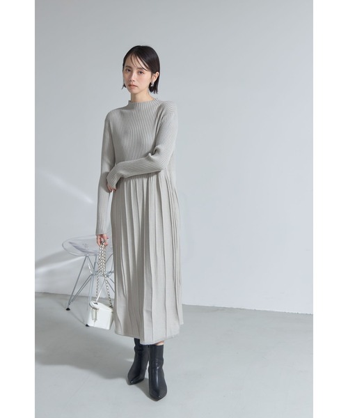 ウエスト切替ニットワンピース（ワンピース）｜&. NOSTALGIA（アンドドットノスタルジア）