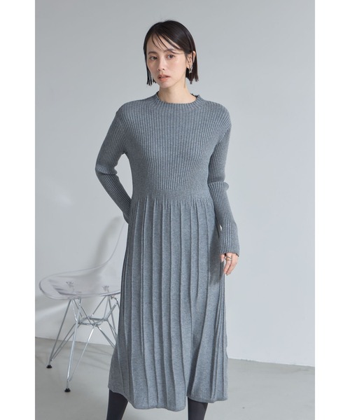 ウエスト切替ニットワンピース（ワンピース）｜&. NOSTALGIA（アンドドットノスタルジア）