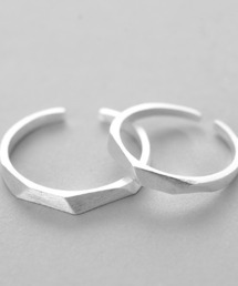 Coo+i（クーイ）の「艶消しマットシルバーオープンリング（リング）」