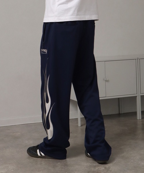 Thrasher スウェットパンツ ファイヤーフレーム S グレー Thrasher スラッシャー フレイム ロゴ スウェットパンツ 関税込