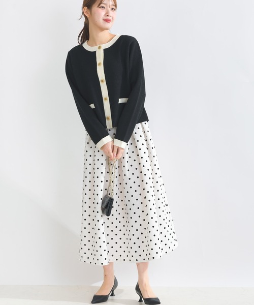 PICCIN(ピッチン)の「【WEB限定】ジャケット風バイカラーカーディガン(カーディガン/ボレロ・レディース・ブラック/オフホワイト・M/L)」の11枚目の写真