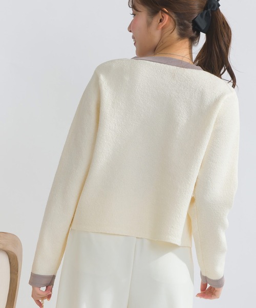 PICCIN(ピッチン)の「【WEB限定】ジャケット風バイカラーカーディガン(カーディガン/ボレロ・レディース・ブラック/オフホワイト・M/L)」の20枚目の写真