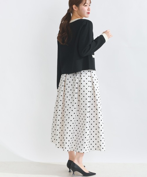 PICCIN(ピッチン)の「【WEB限定】ジャケット風バイカラーカーディガン(カーディガン/ボレロ・レディース・ブラック/オフホワイト・M/L)」の13枚目の写真