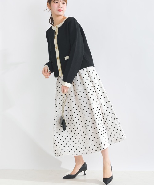 PICCIN(ピッチン)の「【WEB限定】ジャケット風バイカラーカーディガン(カーディガン/ボレロ・レディース・ブラック/オフホワイト・M/L)」の12枚目の写真