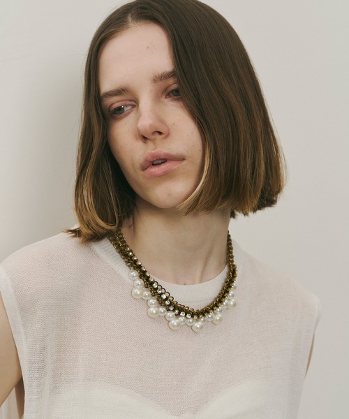 LA BELLE ETUDE（ラベルエチュード）の「Vintage調ビジュ×パールチェーンネックレス（ネックレス・レディース・その他・FREE）」の5枚目の写真