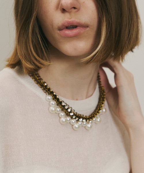 LA BELLE ETUDE（ラベルエチュード）の「Vintage調ビジュ×パールチェーンネックレス（ネックレス・レディース・その他・FREE）」の2枚目の写真