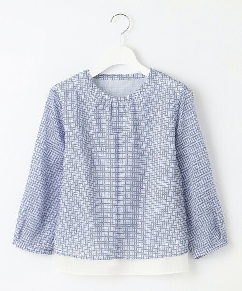 J.PRESS（ジェイプレス）の「チェックプリント カットソー（Tシャツ/カットソー・レディース・ライトグリーン系3/サックスブルー系3/ホワイト系3・LARGE/MEDIUM）」の9枚目の写真