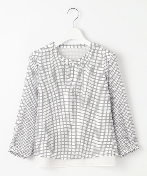 J.PRESS（ジェイプレス）の「チェックプリント カットソー（Tシャツ/カットソー・レディース・ライトグリーン系3/サックスブルー系3/ホワイト系3・LARGE/MEDIUM）」の10枚目の写真