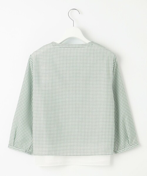 J.PRESS（ジェイプレス）の「チェックプリント カットソー（Tシャツ/カットソー・レディース・ライトグリーン系3/サックスブルー系3/ホワイト系3・LARGE/MEDIUM）」の12枚目の写真