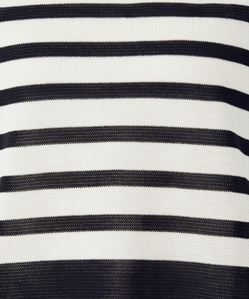 COMME CA ISM（コムサイズム）の「【ウォッシャブル】前後２WAY フレンチスリーブニットTシャツ（ニット/セーター・レディース・ネイビー×ホワイト/ブラック×ホワイト・FREE）」の20枚目の写真