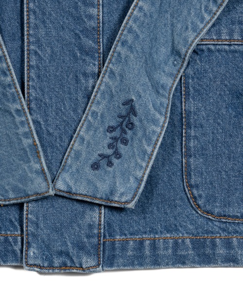 OPULENCE(オーピュレンス)の「Wrap Denim Town Jacket(デニムジャケット・レディース・ブラック/インディゴブルー・FREE)」の8枚目の写真