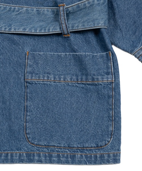 OPULENCE(オーピュレンス)の「Wrap Denim Town Jacket(デニムジャケット・レディース・ブラック/インディゴブルー・FREE)」の9枚目の写真
