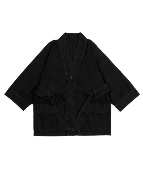 OPULENCE(オーピュレンス)の「Wrap Denim Town Jacket(デニムジャケット・レディース・ブラック/インディゴブルー・FREE)」の11枚目の写真