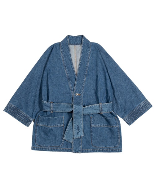OPULENCE(オーピュレンス)の「Wrap Denim Town Jacket(デニムジャケット・レディース・ブラック/インディゴブルー・FREE)」の5枚目の写真