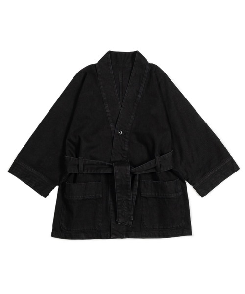 OPULENCE(オーピュレンス)の「Wrap Denim Town Jacket(デニムジャケット・レディース・ブラック/インディゴブルー・FREE)」の10枚目の写真