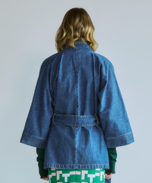 OPULENCE(オーピュレンス)の「Wrap Denim Town Jacket(デニムジャケット・レディース・ブラック/インディゴブルー・FREE)」の16枚目の写真