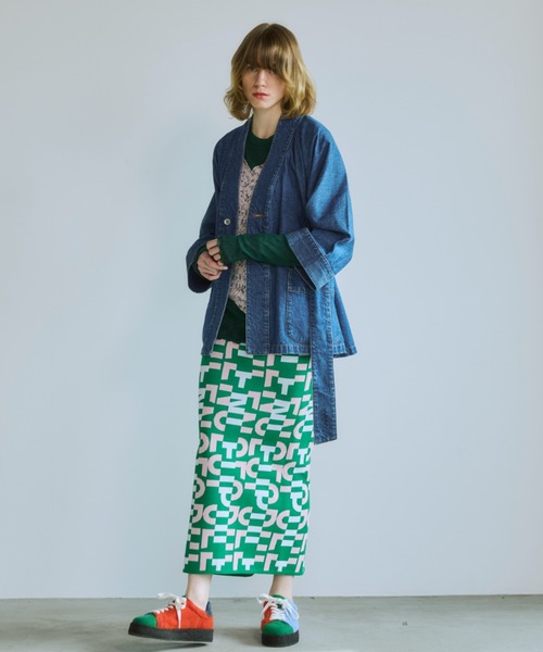 OPULENCE(オーピュレンス)の「Wrap Denim Town Jacket(デニムジャケット・レディース・ブラック/インディゴブルー・FREE)」の20枚目の写真